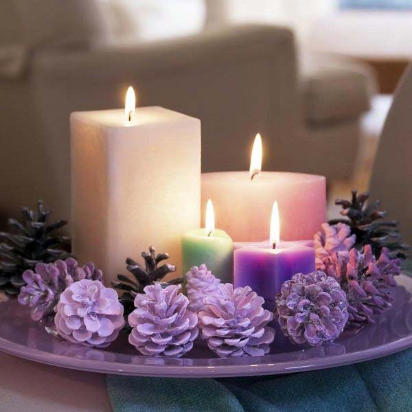 декоративные свечи на новый год
