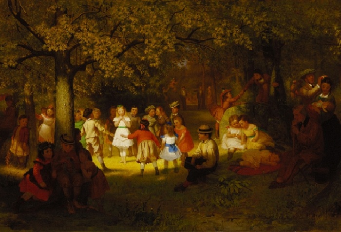 Джон Джордж Браун (1831-1913). Англия. Пикник в лесу. Джон Джордж Браун (1831-1913). Англия. Пикник в лесу.