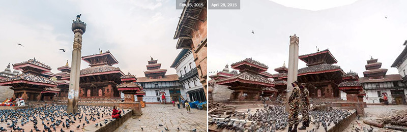 Статуя короля Пратап Малла землетресение, непал, памятники, разрушение, тогда и сейчас