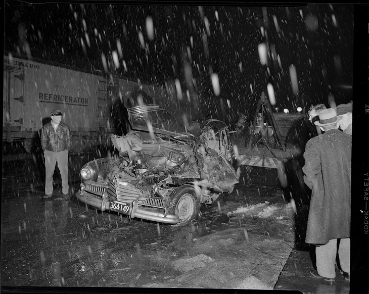 Фото подборка аварий на дорогах Америки в 1930—1950 годах