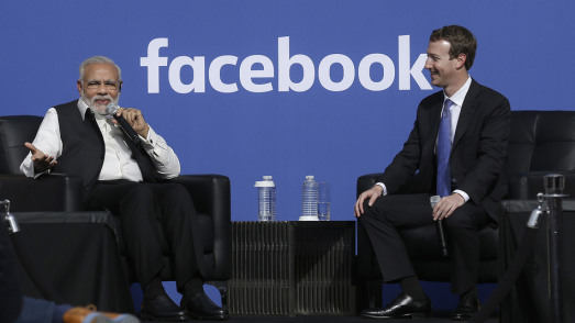 Narendra Modi and Mark Zuckerberg