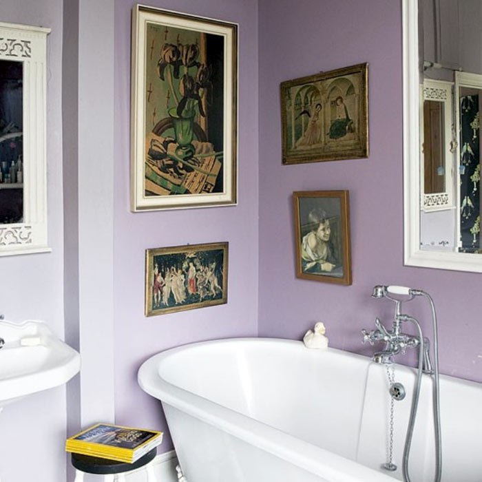 стены ванной фиолетового цвета фото