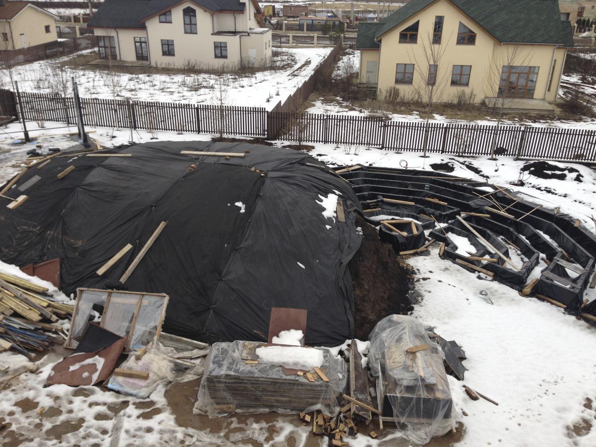 Ландшафтный дизайн загородного дома Благоустройство территории загородного дома в Пестово 670 м2.
