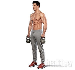 Продержись Фото 3 - Становая тяга с гирями: прокачай мышцы всего тела сразу