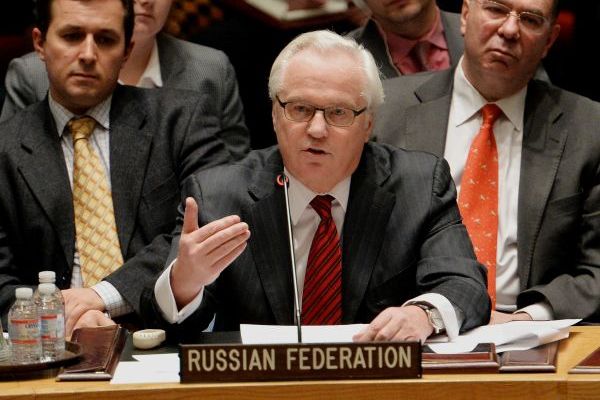 Постоянный представитель РФ при ООН Виталий Чуркин. Фото: AFP/STAN HONDA 