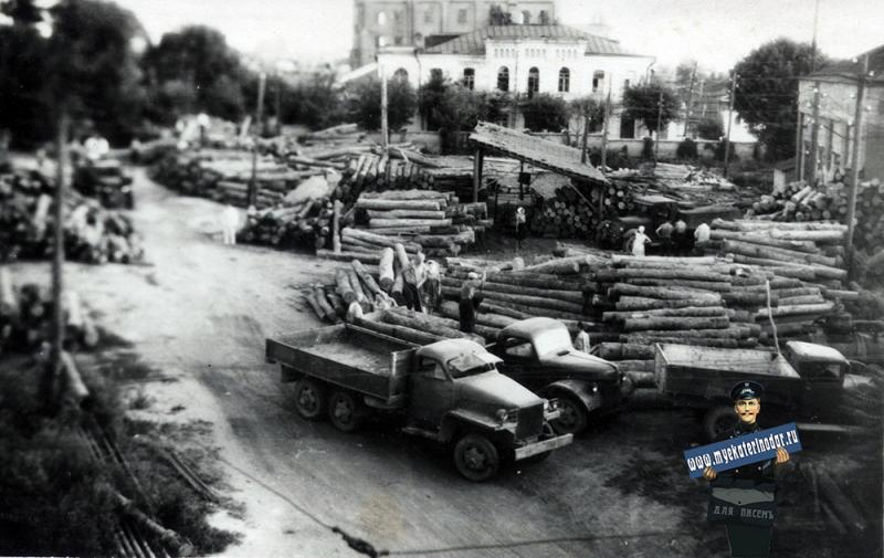 Краснодар, заготовка шпал, 1948: Studebaker, Студебеккер, военная техника