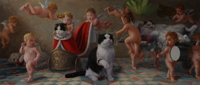 Коты — настоящие короли. Вот 8 картин, которые это доказывают