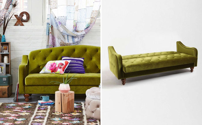 Яркий диван - удобная кровать