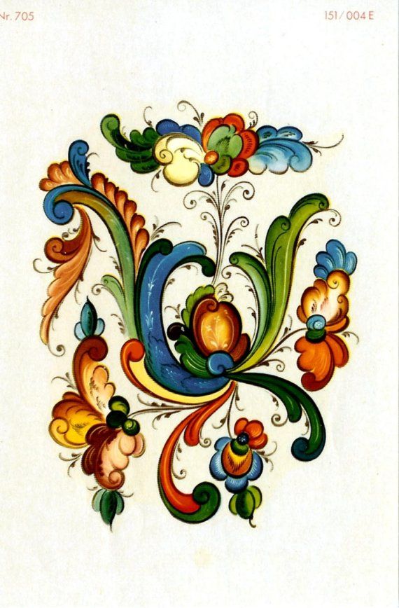 rosemaling decals | Two Rosemaling Rosemal decals by bobbinrobin on Etsy