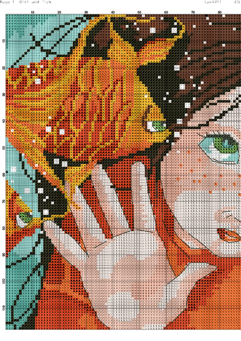 Girl and fish-001 (494x700, 686Kb)
