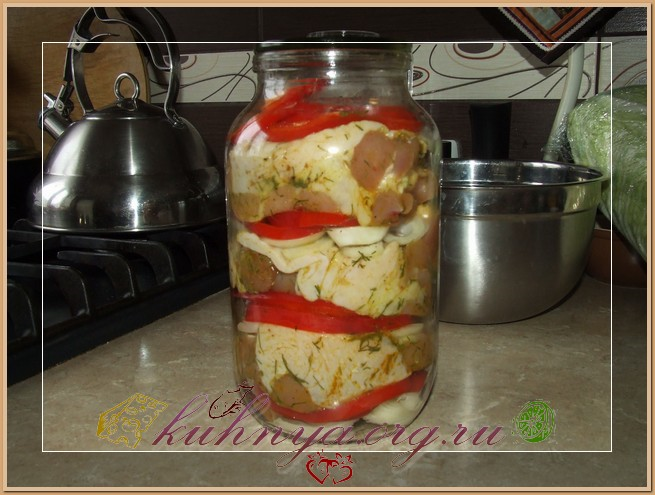Приготовить курицу в стеклянной банке в духовке