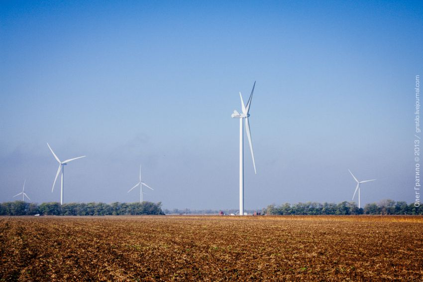 Украина, Экскурсия, фоторепортаж, ветроэлектростанция