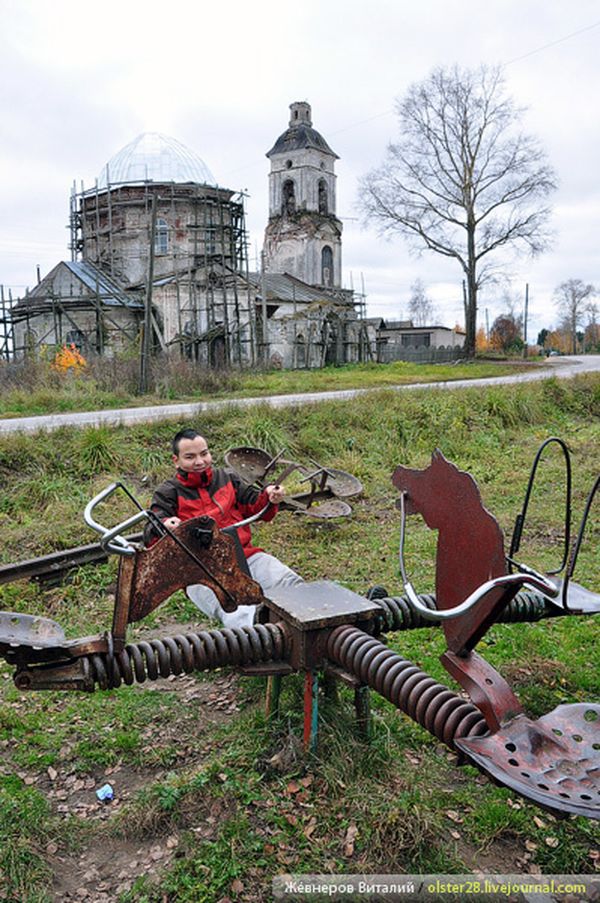 стимпанк, село, площадка