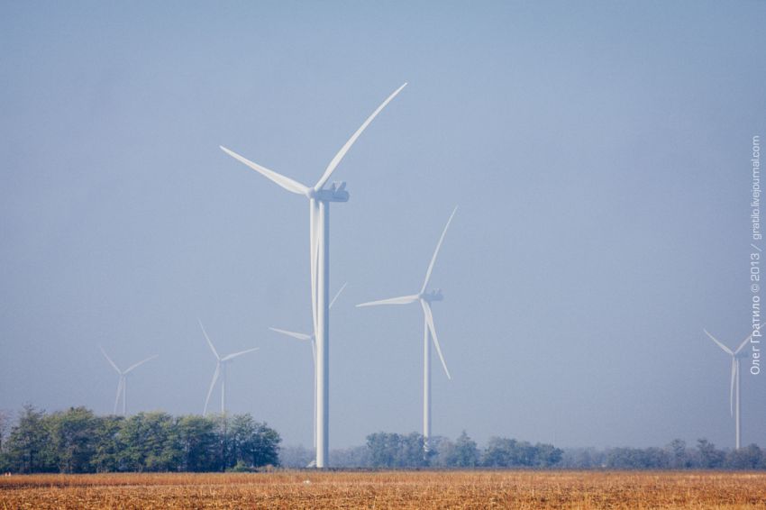 Украина, Экскурсия, фоторепортаж, ветроэлектростанция