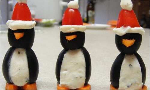 Как сделать пингвинчиков из маслин: мастер-класс