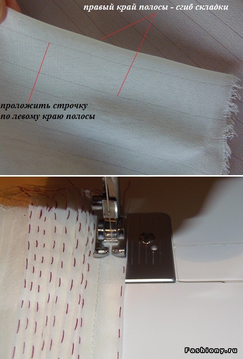 МК по изготовлению плиссированной ткани и пошиву платья