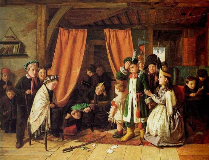 Чарльз Хант (1803-1877). Англия. Сцена в Гамлете. 1868 год. Чарльз Хант (1803-1877). Англия. Сцена в Гамлете. 1868 год.