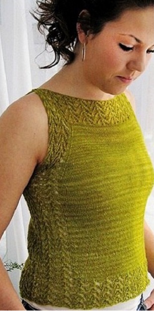 Узор для вязания горловины