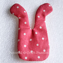 making mini bunny sachet