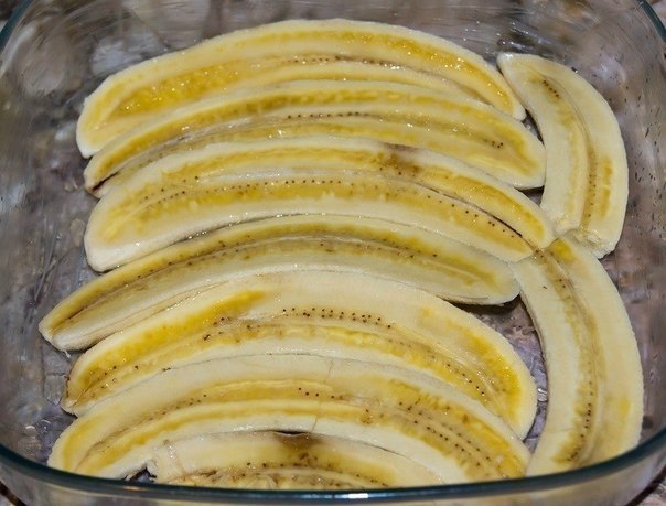 Бананы, запеченные с творогом