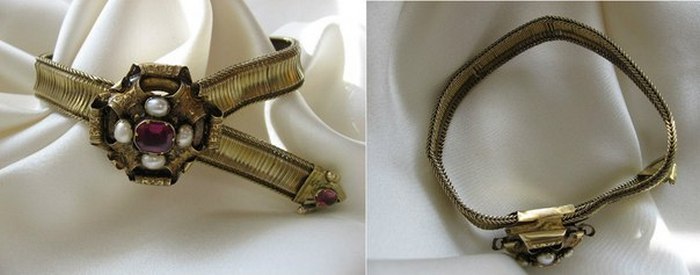 Подвязки и из драгоценных металлов и камней.