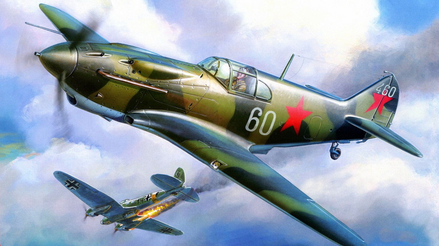 Лагг-3, подбит, лавочкин-горбунов-гудков, heinkel, he 111