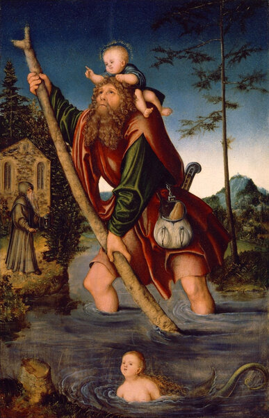 Святой Христофор. Лукас Кранах Старший, 1520