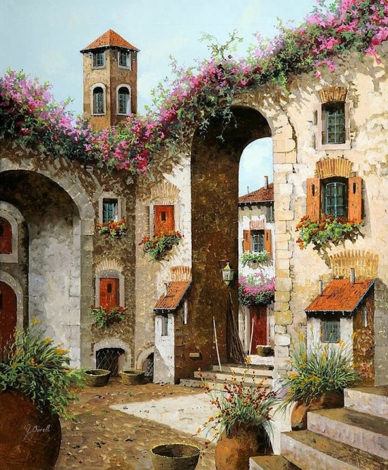 Художник Guido Borelli. Там ждёт тебя твой старый дом