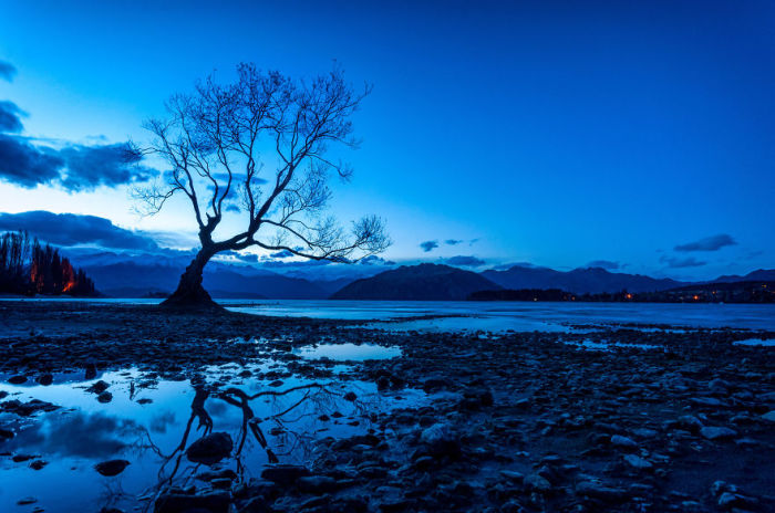 Ванака. Синий свет (Wanaka Blue Light). Автор фото: Энтони Харрисон (Anthony Harrison).