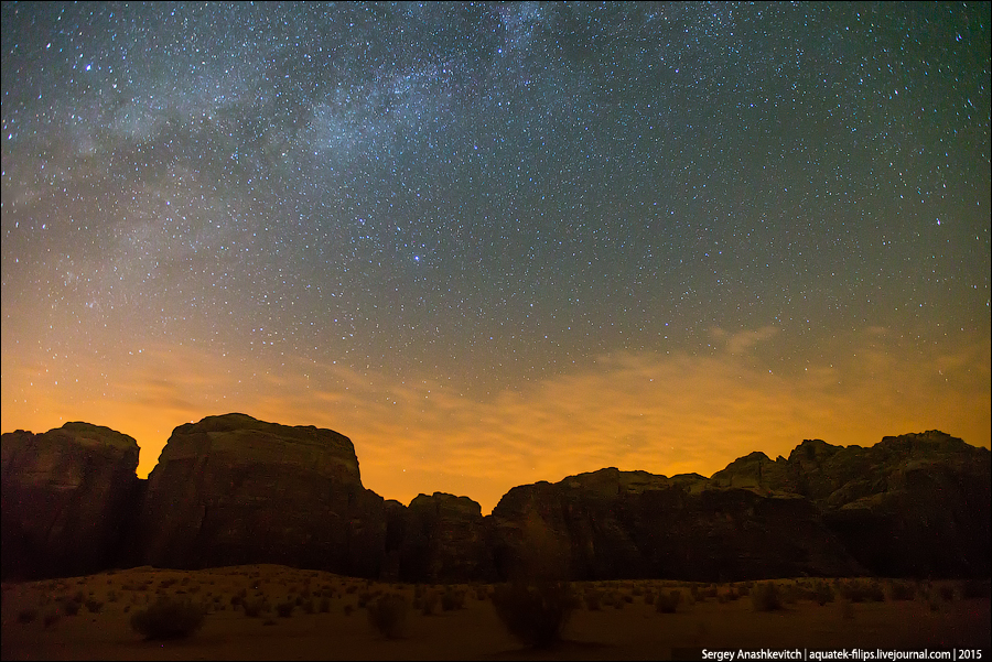 Wadi Rum by night / Ночь в пустыне Вади Рам