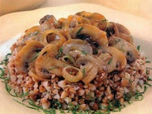 Постная гречка с грибами