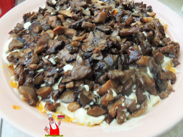 Салат с курицей и грибами. Салат с курицей и грибами.