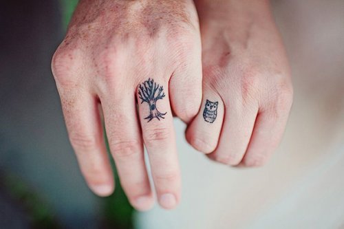 Парные свадебные татуировки (12 фото)