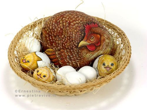 Роспись на камнях от Ernestina Gallina. Часть 2 Роспись на камнях