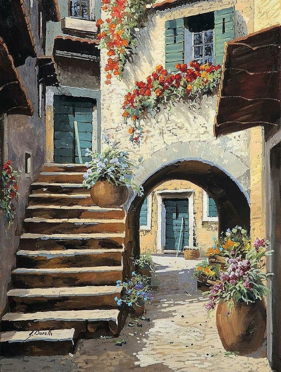 Художник Guido Borelli. Там ждёт тебя твой старый дом