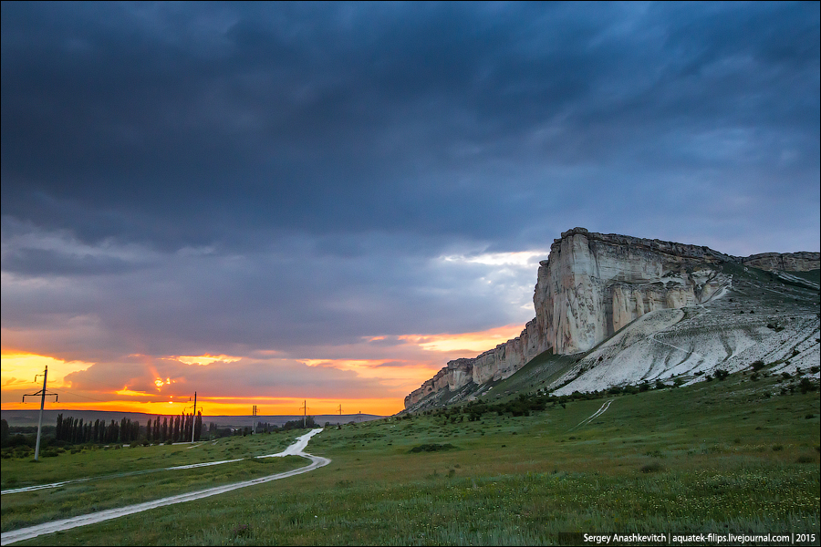 Закат на Белой Скале в Крыму