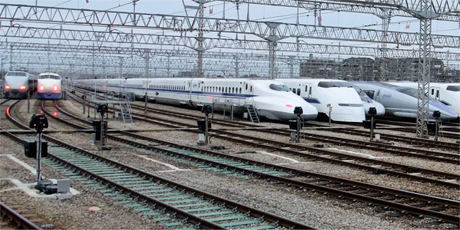 Japanese railway miracle - Shinkansen train