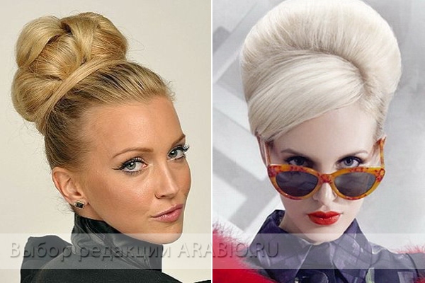Прическа с начесом в стиле бабетта