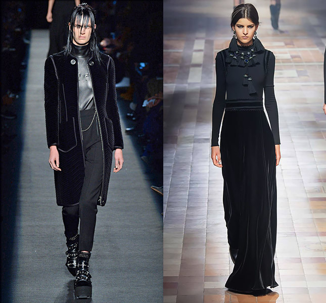 Слева — Alexander Wang, справа — Lanvin