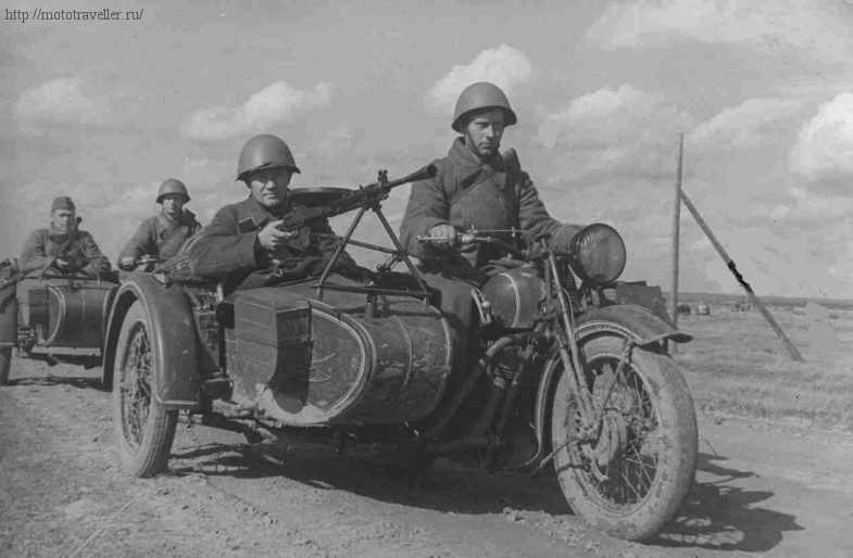 фотография военного мотоцикла красной армии второй мировой войны
