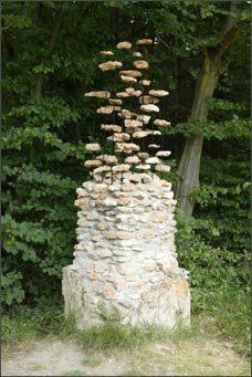 Floating stones - Cornelia Konrads. My mind is already spinning with ideas for my garden . I need stones ,mortar, a good drill bit and rebar.