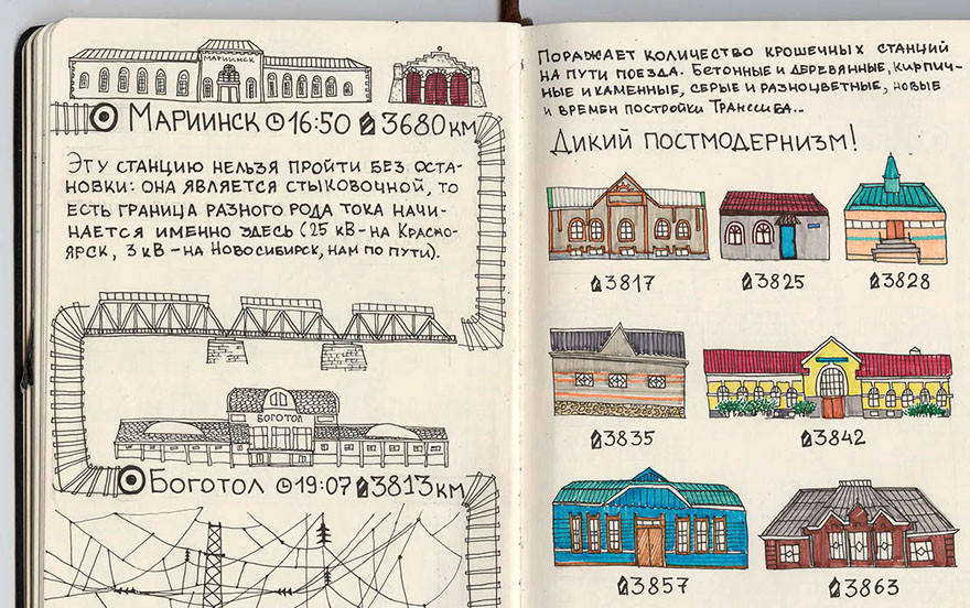 От Москвы до Владивостока: Путешествие через всю Россию в иллюстрациях   путешествие, рисунки