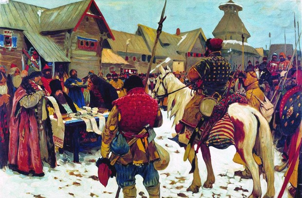 «Смотр служилых людей», Сергей Иванов, 1907 год
