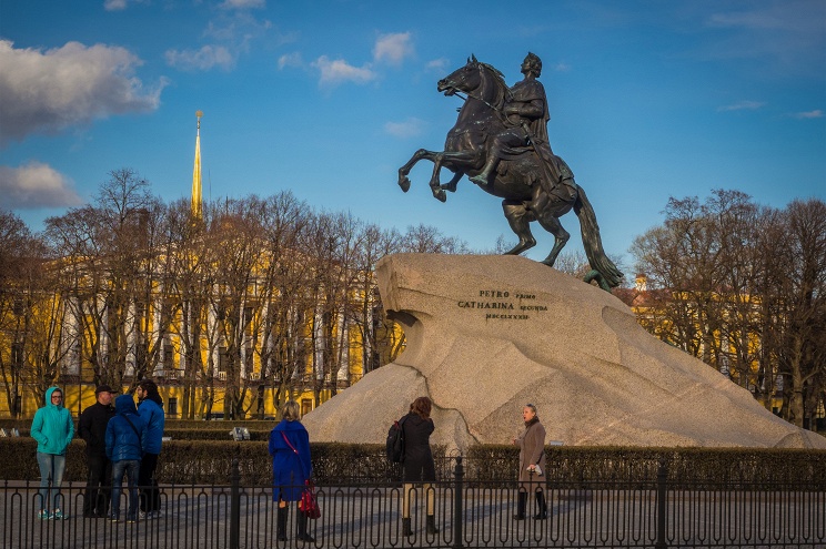 ID: 10845727 Дата съемки: 23.04.2015 Описание: Россия. Санкт-Петербург. Вид на памятник Петру I. Руслан Шамуков/ТАСС
