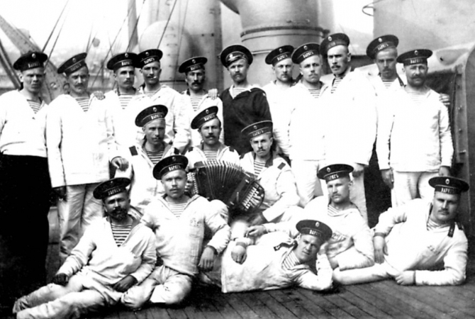 На палубе «Варяга», 1916 год