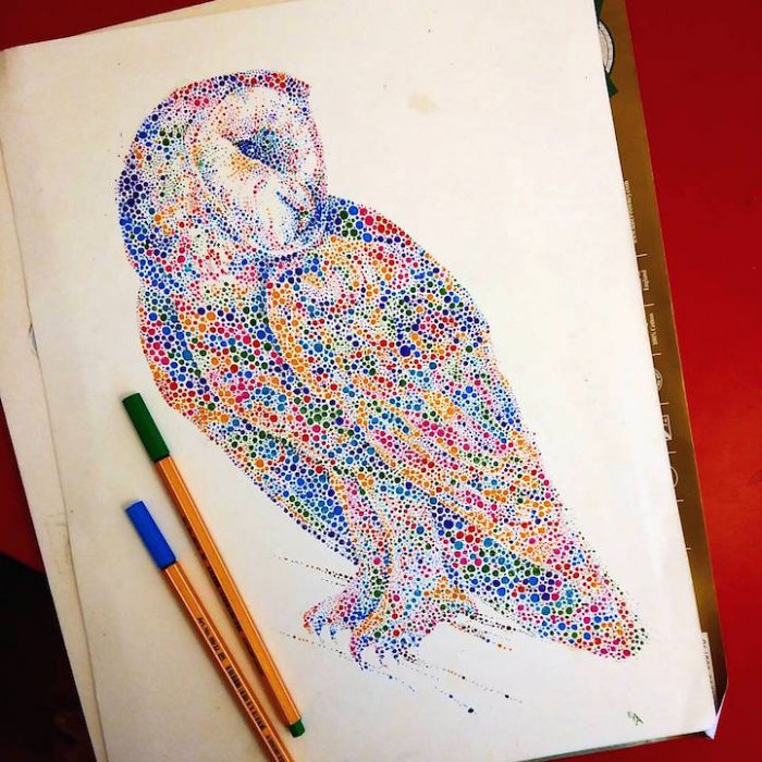 Точечные цветные рисунки Точечные цветные рисунки