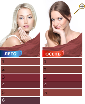 цвет 2014 года на цветотипе лето и осень