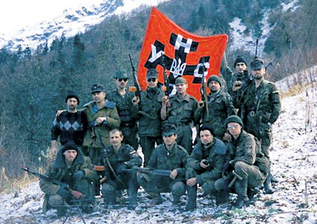 Унсовцы страшно гордятся своим братанием с чеченскими террористами и антироссийскими «подвигами» в грузино-абхазской войне 1992 - 1993 гг. Фото: unso.in.ua