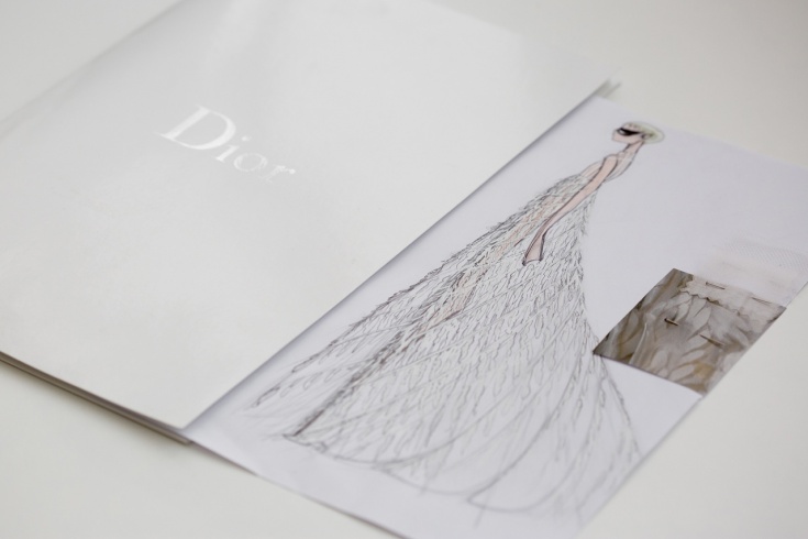 Фотографии создания платья Christian Dior