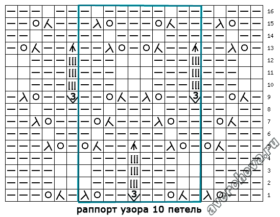 схема узора 489